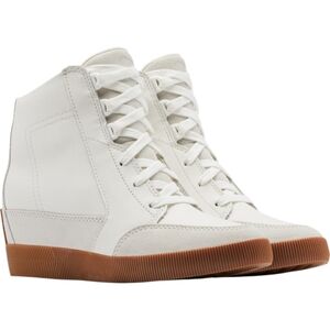 Sold Out Sorel Women's Heels Wedge White and Tan High-Top Sneakers Boots Bootie